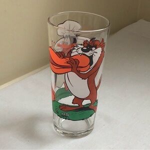 Vintage 1976 Pepsi Collector Series Glass Warner Bros Daffy Duck Tazmanian Devil